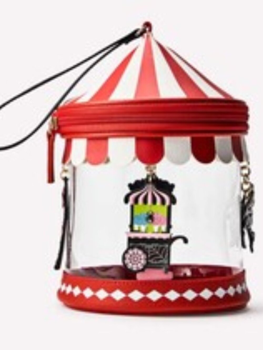 Bath & Body Works Circus Carousel Halloween Wristlet Zippered Bag 2026 Clear New
